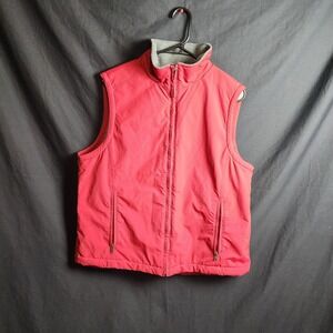 LL Bean Womens Red Vest Size Regular Large